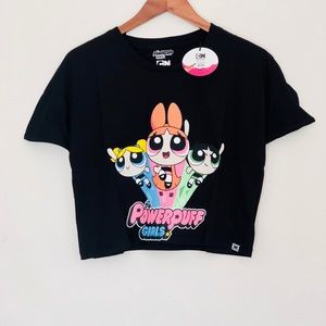 PowerPuff Girls Black Crop Top
